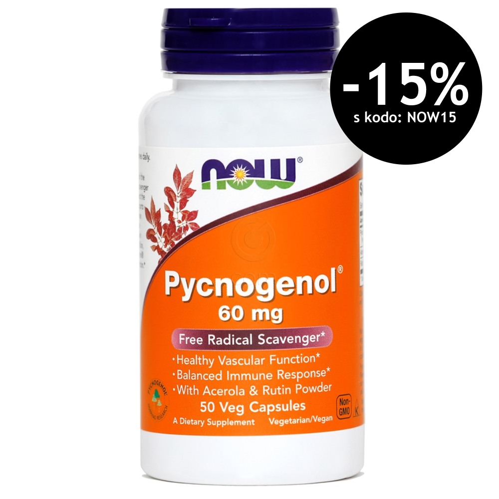 Pycnogenol 60 mg NOW, kapsule (50 kapsul)